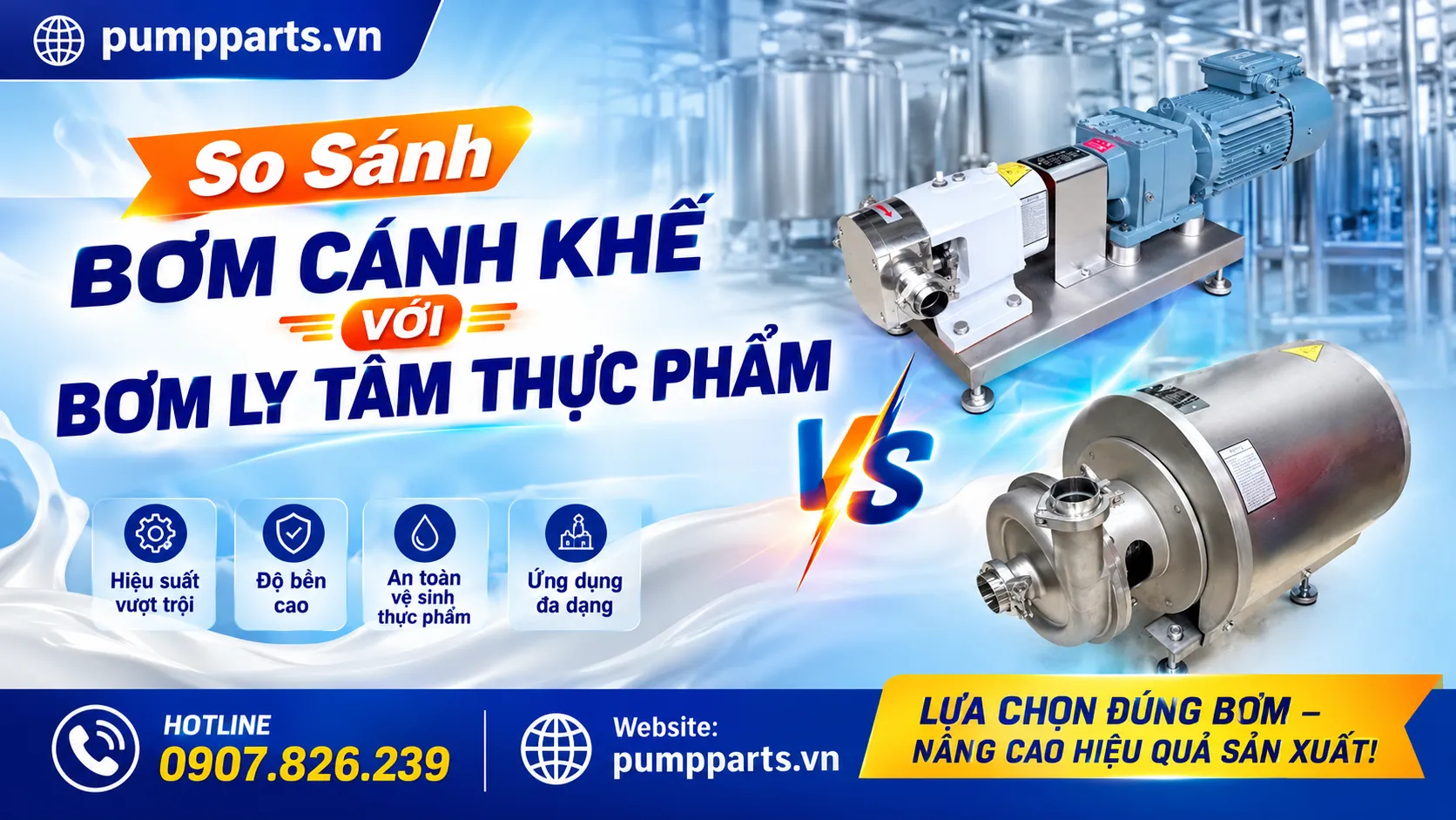 so sánh bơm cánh khế bơm ly tâm