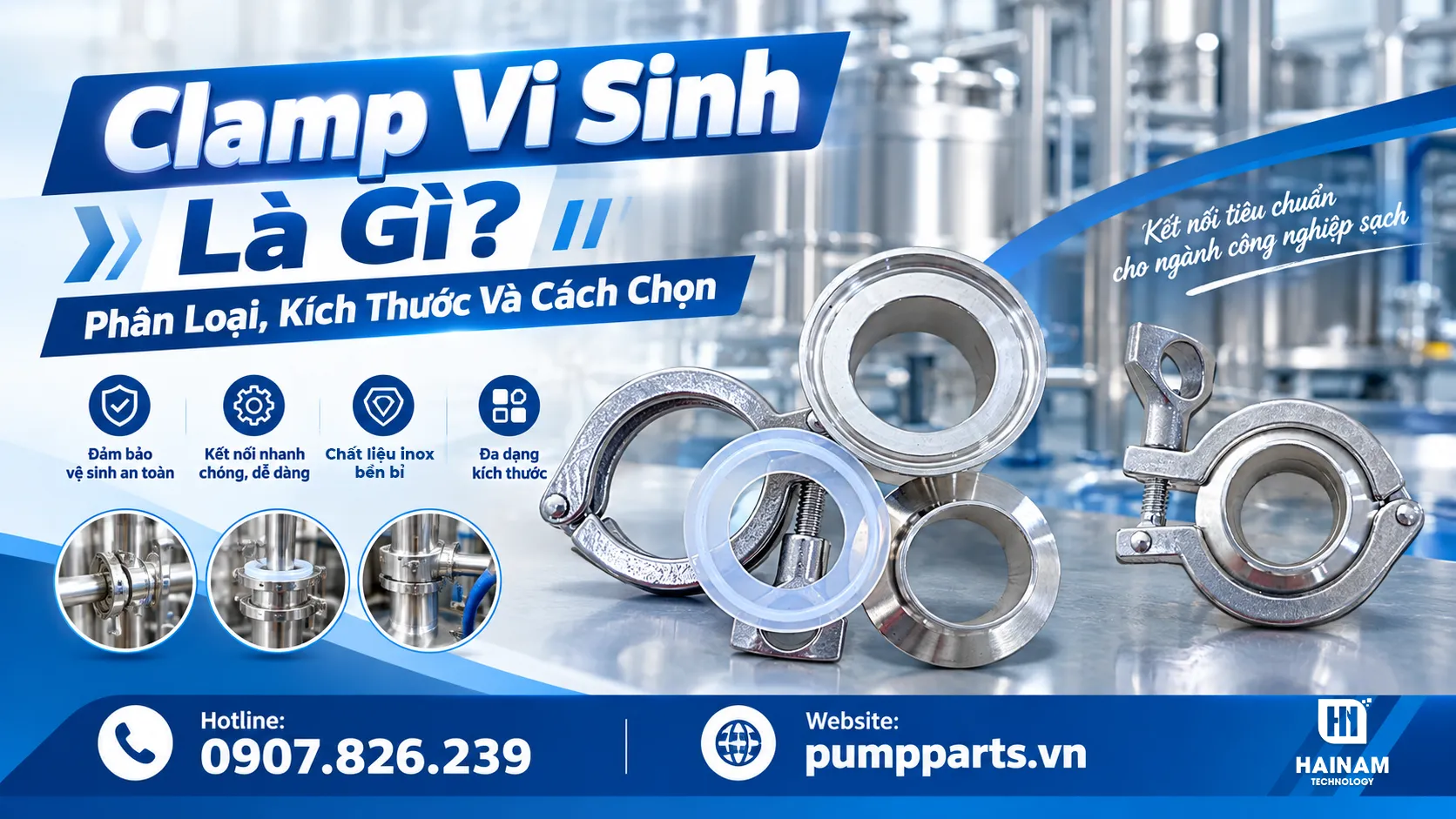 tổng quan về clamp vi sinh