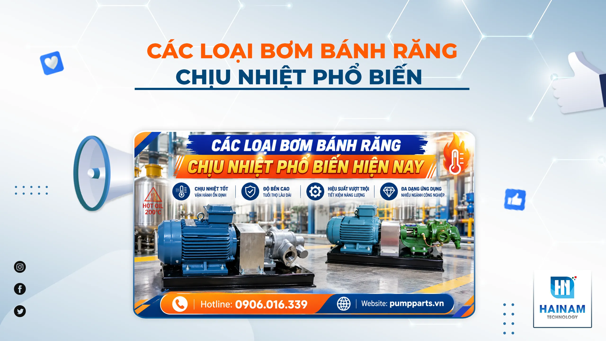 Các Loại Bơm Bánh Răng Chịu Nhiệt Phổ Biến Hiện Nay