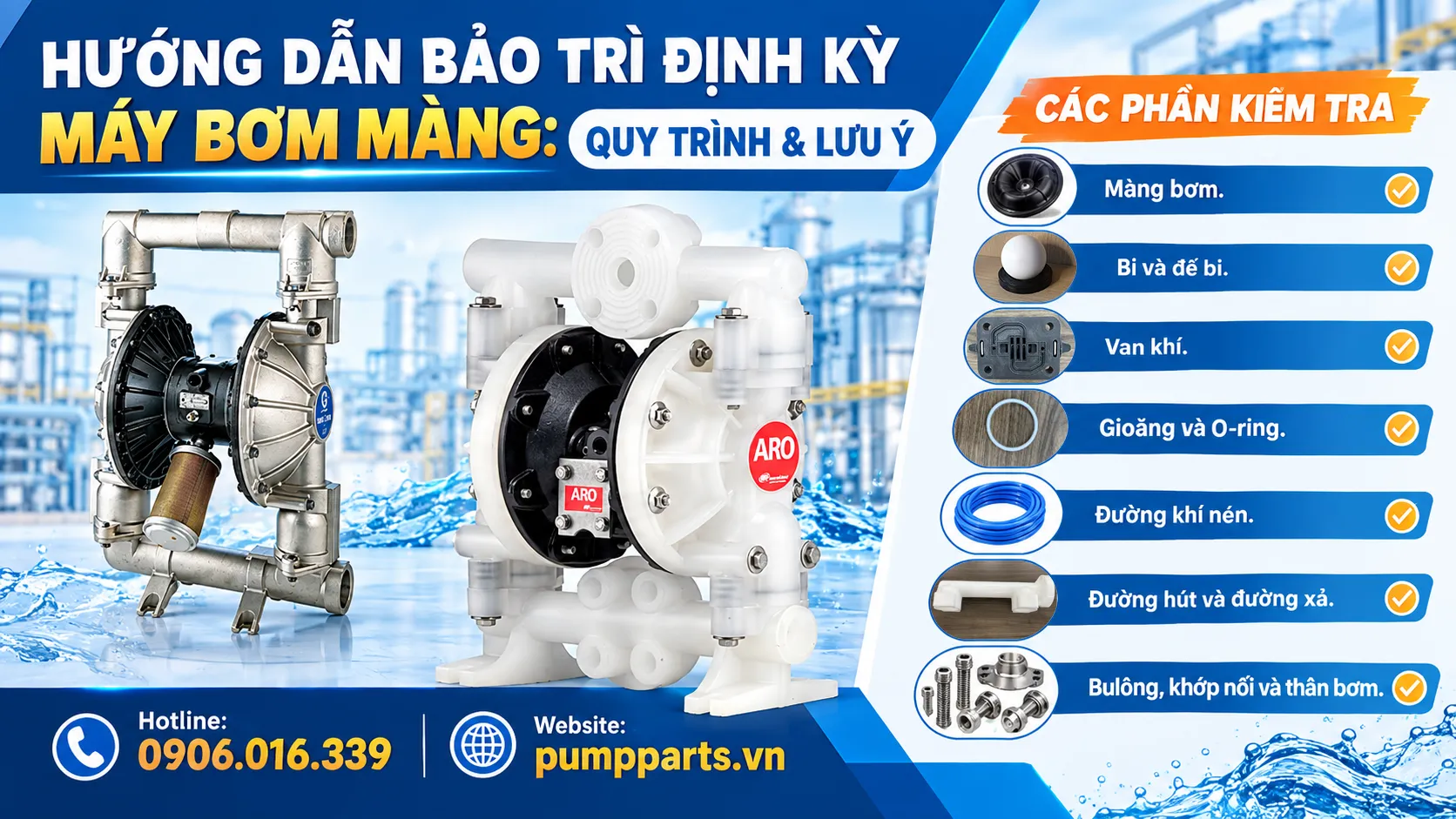 bảo trì máy bơm màng định kỳ