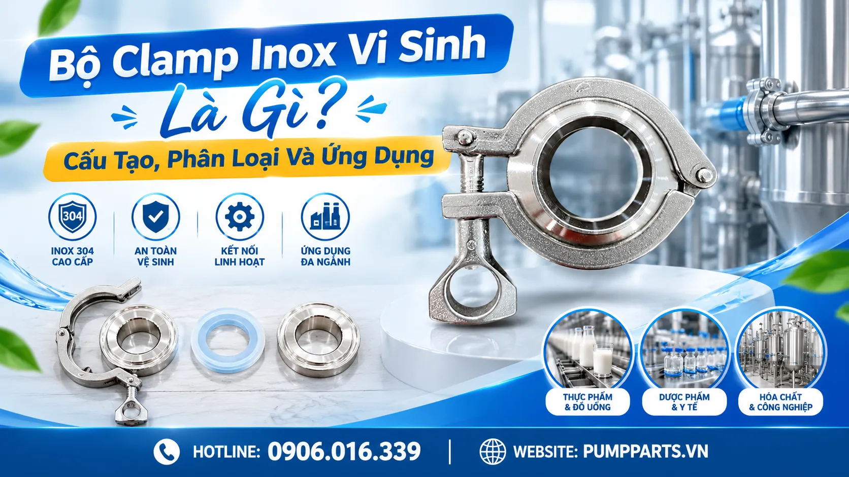 bộ clamp inox vi sinh gồm những gì