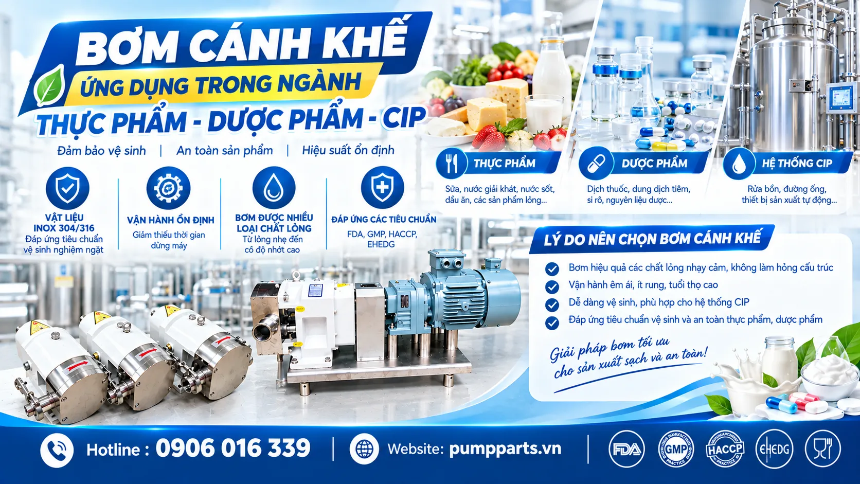 bơm thực phẩm là gì cấu tạo ra sao