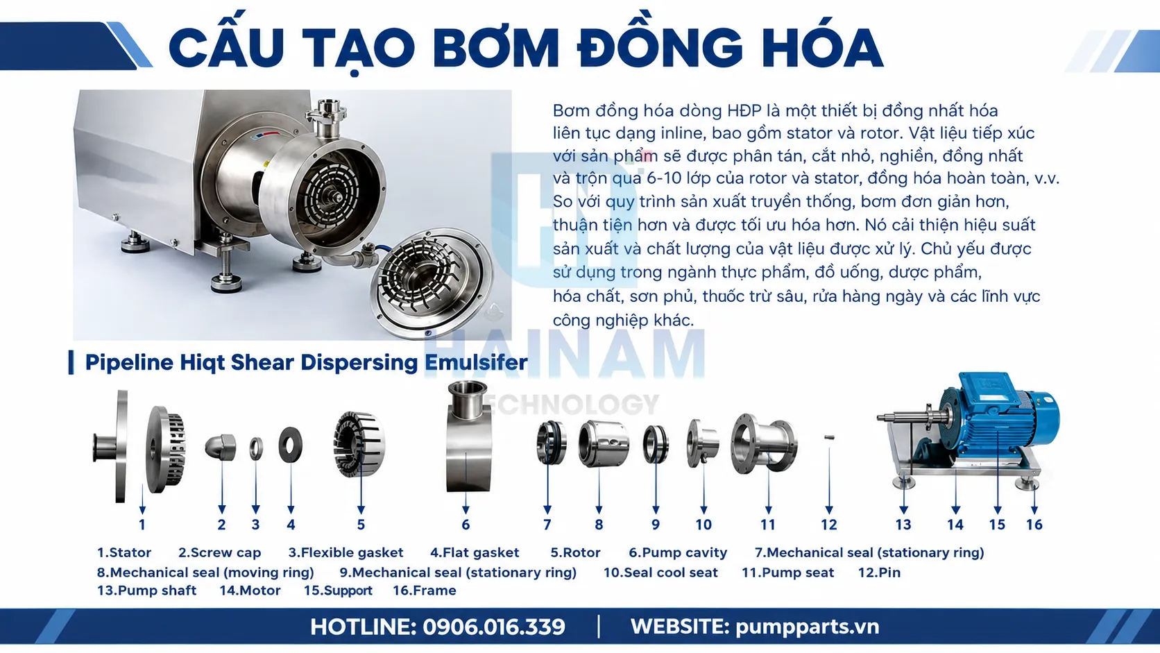 cấu tạo máy bơm đồng hóa chi tiết