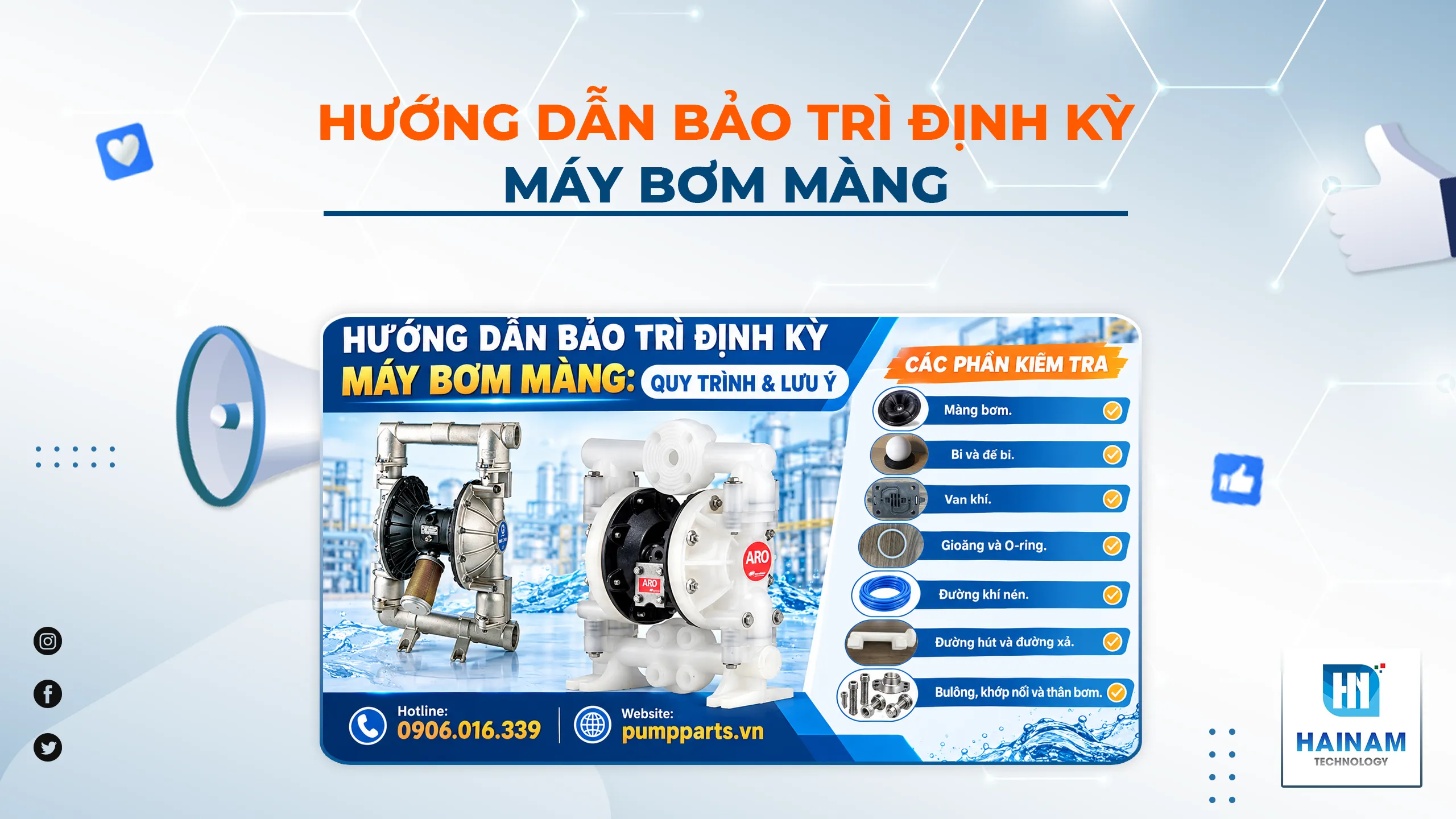 Hướng Dẫn Bảo Trì Định Kỳ Máy Bơm Màng: Quy Trình & Lưu Ý