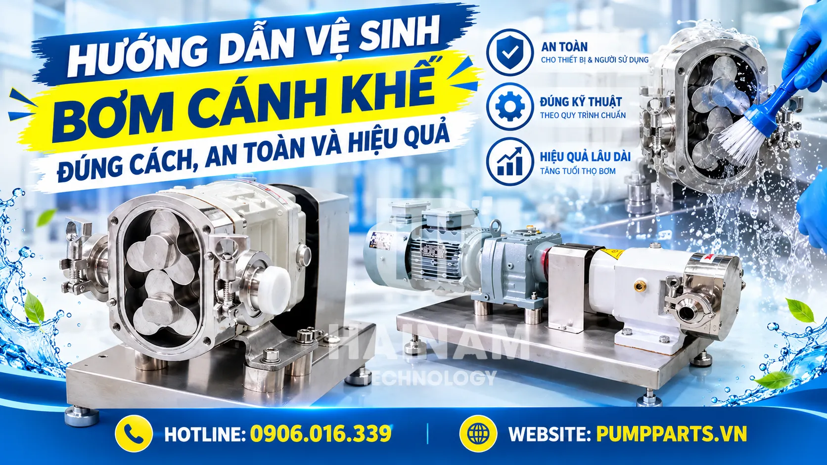 hướng dẫn vệ sinh bơm cánh khế