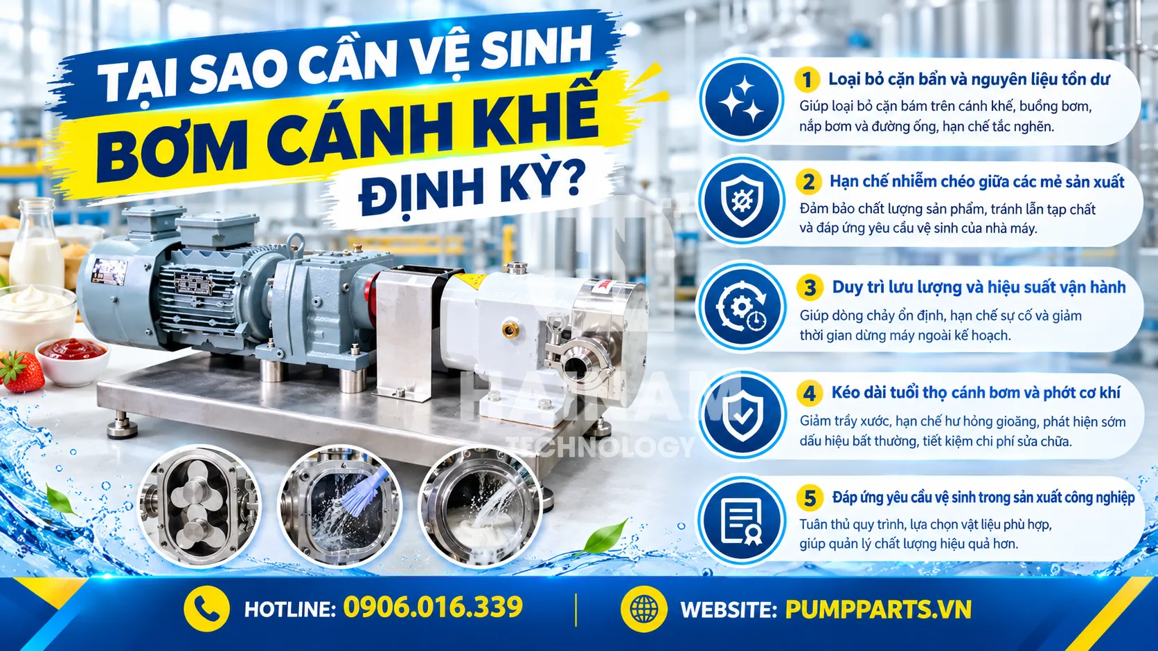 tại sạo cần vệ sinh bơm cánh khế định kỳ